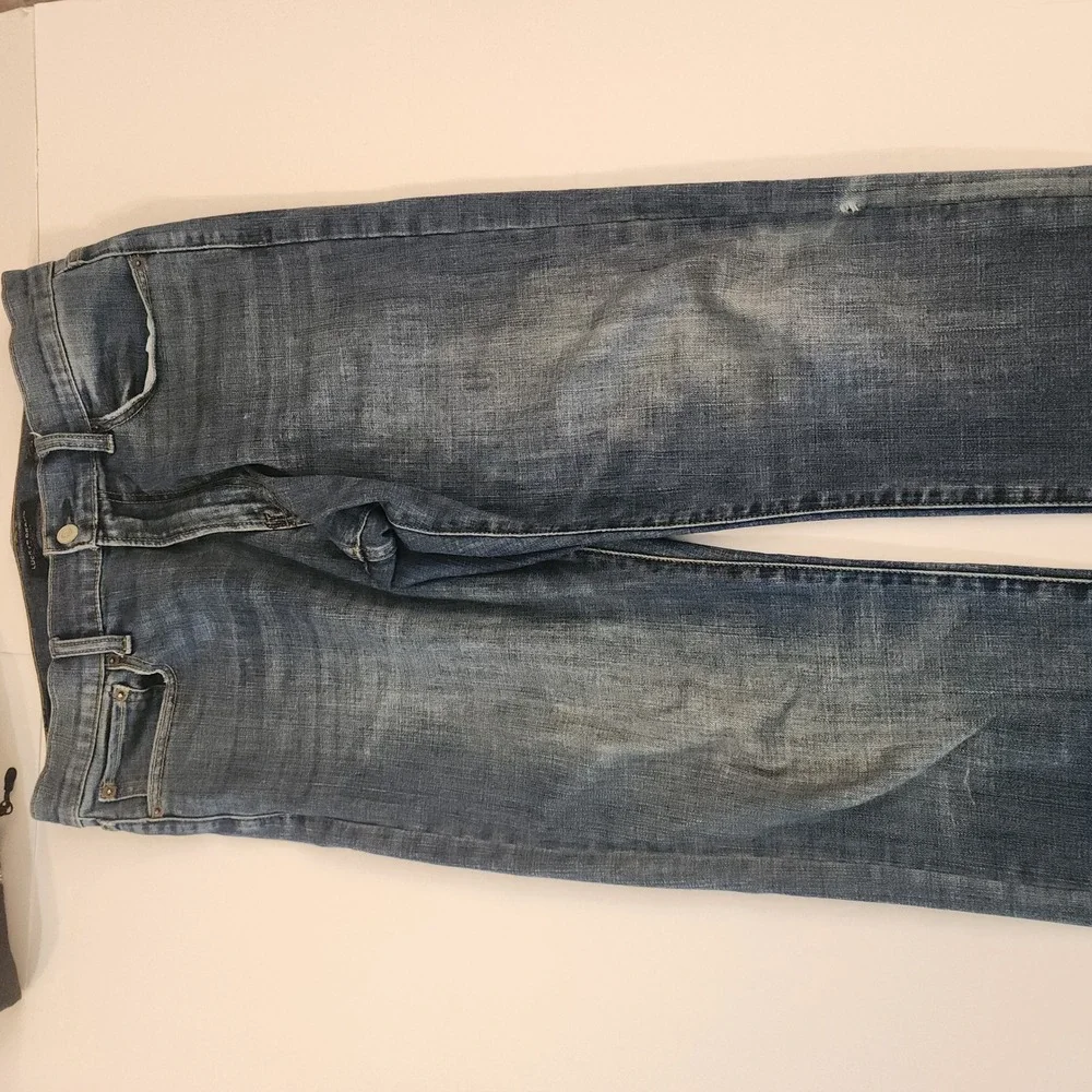 D55 Lucky Brand 410 Athletic‎ Slim Mens Jeans Blue Denim 32x32 Distressed